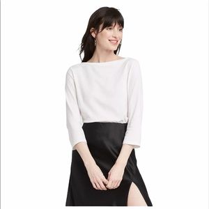 A New Day White Boat Neck T-Shirt NWT